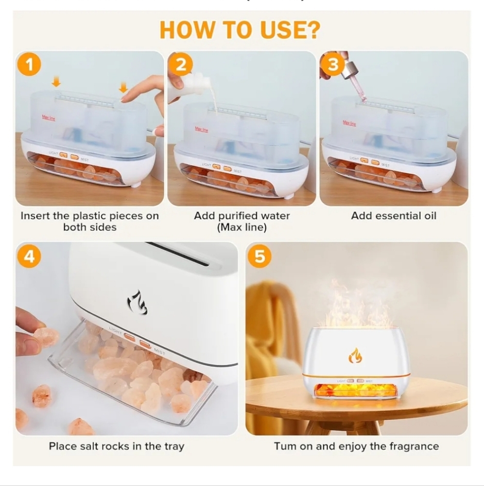 Flame Effect 3 In 1 Diffuser NEW IN BOX - Picture 8 of 16